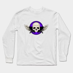 Wing Skull - PURPLE Long Sleeve T-Shirt